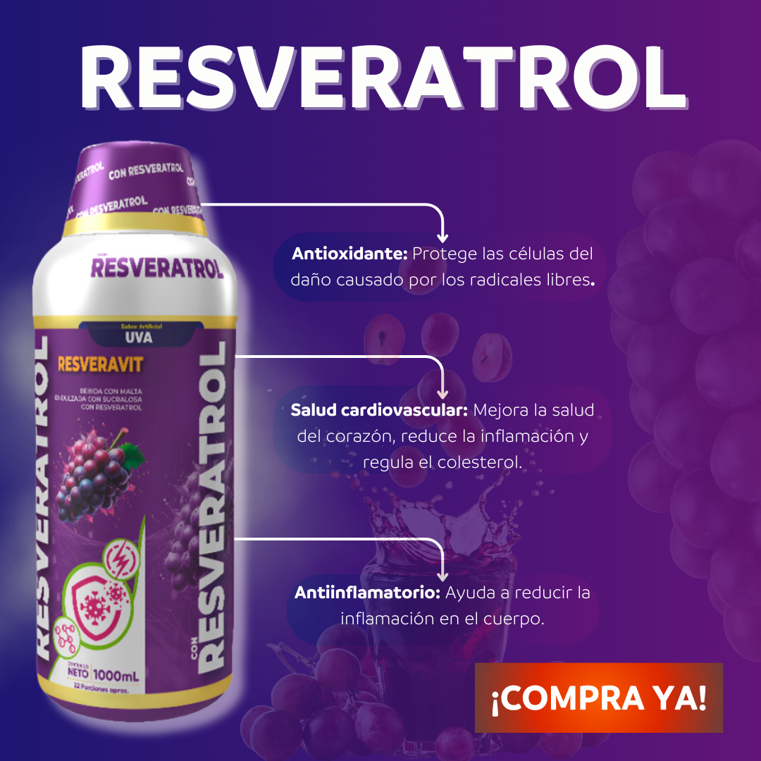 COMBO RESVERATROL Y NAD+ POR 2 unsd LIQUIDO POR 1.100ml CON INVIMA